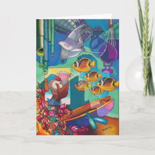 TARJETA "EN LAS SOMBRAS DE LA MONTAÑA GIGANTE V EL DORMIR