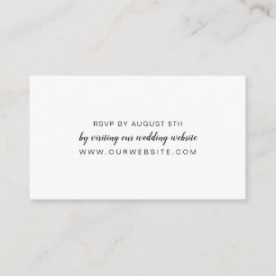 Tarjeta en línea RSVP de boda blanca