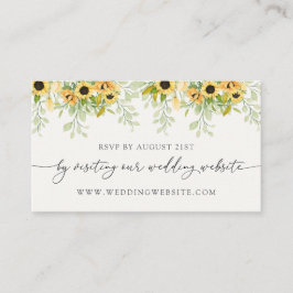 Tarjeta en línea RSVP de boda de girasol