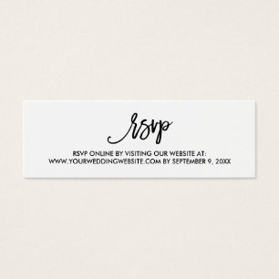 Tarjeta en línea RSVP de boda por mano de moda