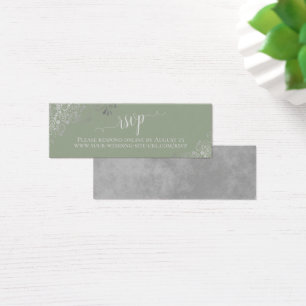 Tarjeta en línea RSVP de la boda verde sabia de lo