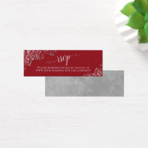 Tarjeta en línea RSVP de la elegante boda roja
