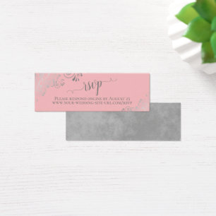 Tarjeta en línea RSVP de matrimonio rosa Rubor de