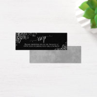 Tarjeta en línea RSVP de Moda de matrimonio negro