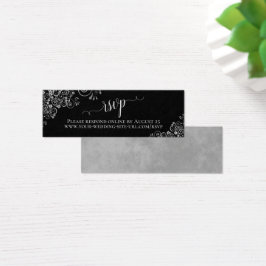 Tarjeta en línea RSVP de Moda de matrimonio negro
