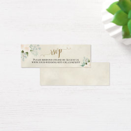 Tarjeta en línea RSVP RSVP de boda blanca y eucali