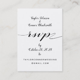 Tarjeta en línea RSVP y Detalles de caligrafía rus