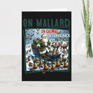 Tarjeta En Mallard En Gadwall Navidad Divertida Caza de Pa