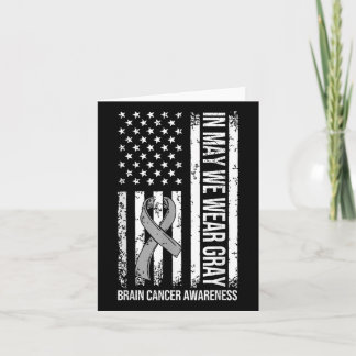 Tarjeta En Mayo Usamos Cáncer Gris De Cinta Gris Conscient