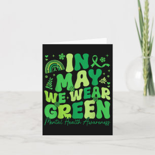 Tarjeta En Mayo Usamos Conciencia Verde Sobre Salud Mental