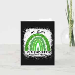 Tarjeta En Mayo Usamos Conciencia Verde Sobre Salud Mental