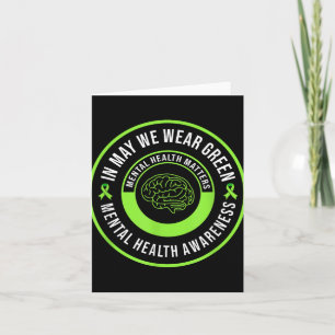 Tarjeta En Mayo Usamos La Salud Mental Motivadora Verde