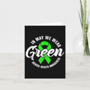 Tarjeta En Mayo Usamos La Salud Mental Verde Como Rib De C
