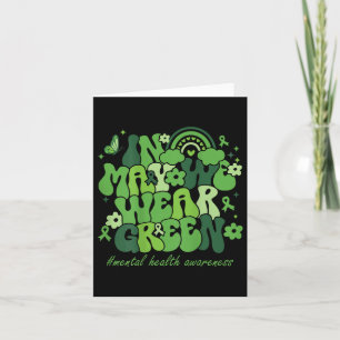 Tarjeta En Mayo Usamos Un Mes Verde De Concienciación En S