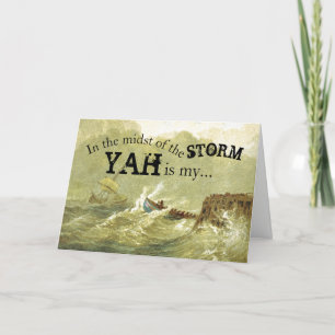 Tarjeta En medio del estímulo de la tormenta