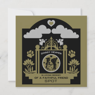Tarjeta En memoria cariñosa de un Border Collie