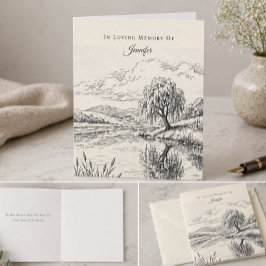 Tarjeta En Memoria Cariñosa Elegante Simpatía Personalizad