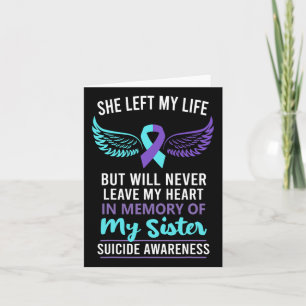 Tarjeta En Memoria De Hermana Prevención Conciencia Suicid