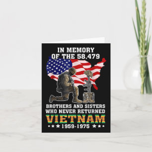 Tarjeta En Memoria De Los 58479 Veteranos De Vietnam De Pi