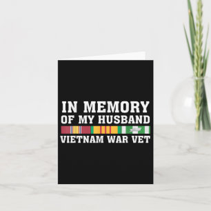 Tarjeta En Memoria De Mi Esposo Veterano De Vietnam Famili