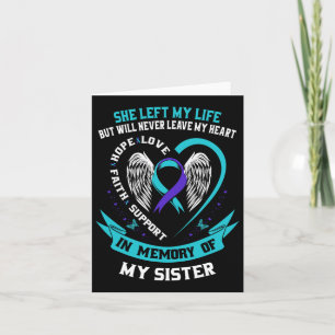 Tarjeta En Memoria De Mi Hermana Conciencia Sobre El Suici