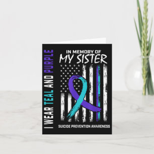 Tarjeta En Memoria De Mi Hermana Prevención Conciencia Sui