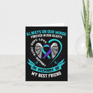 Tarjeta En Memoria De Mi Mejor Amigo Conciencia Suicidio P