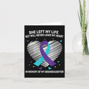 Tarjeta En Memoria De Mi Nieta Conciencia Del Suicidio Pr