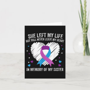 Tarjeta En Memoria De Mi Querida Hermana Prevención Del Su