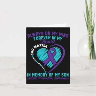 Tarjeta En Memoria De Mi Querido Hijo Prevención Del Suici