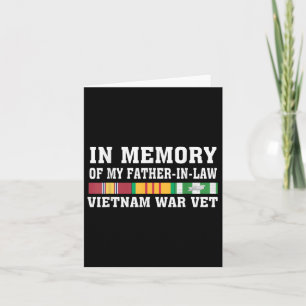 Tarjeta En Memoria De Mi Suegro Veterano De Vietnam Us V