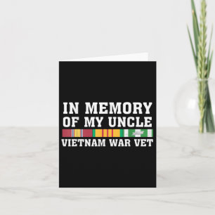 Tarjeta En Memoria De Mi Tío Veterano De Vietnam Partido F