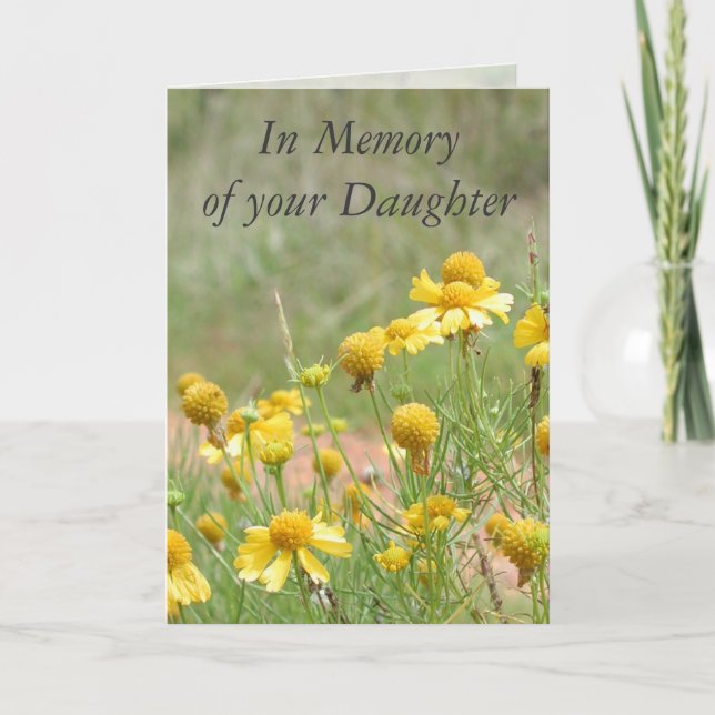 Tarjeta En memoria de su hija (Anverso)
