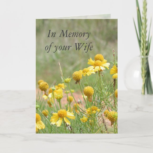 Tarjeta En memoria de tu esposa (Anverso)