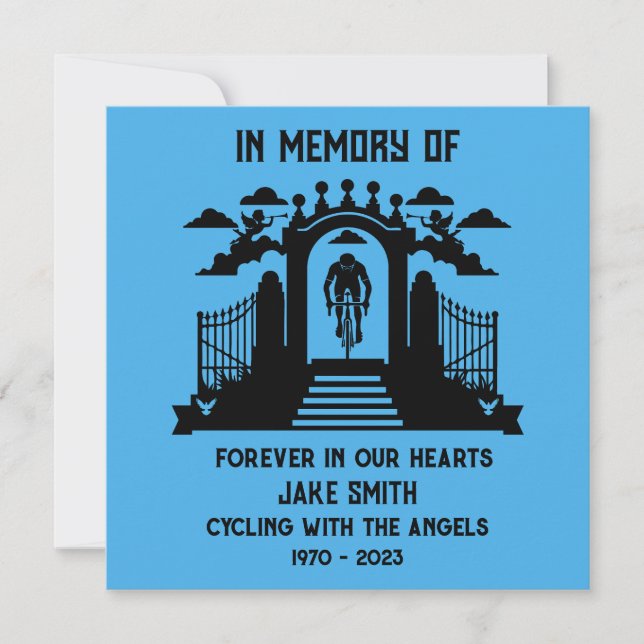 Tarjeta En Memoria De Un Funeral De Ciclista (Anverso)