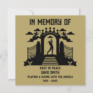 Tarjeta En Memoria De Un Funeral De Golfistas