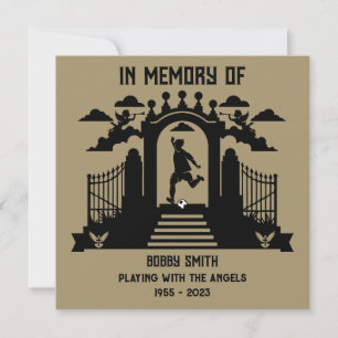Tarjeta En Memoria De Un Funeral De Golfistas