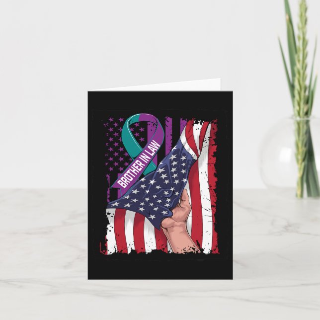 Tarjeta En Memoria Del Cuñado Conciencia Sobre El Suicidio (Anverso)