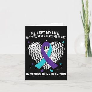 Tarjeta En Memoria Del Nieto Prevención Conciencia Suicidi