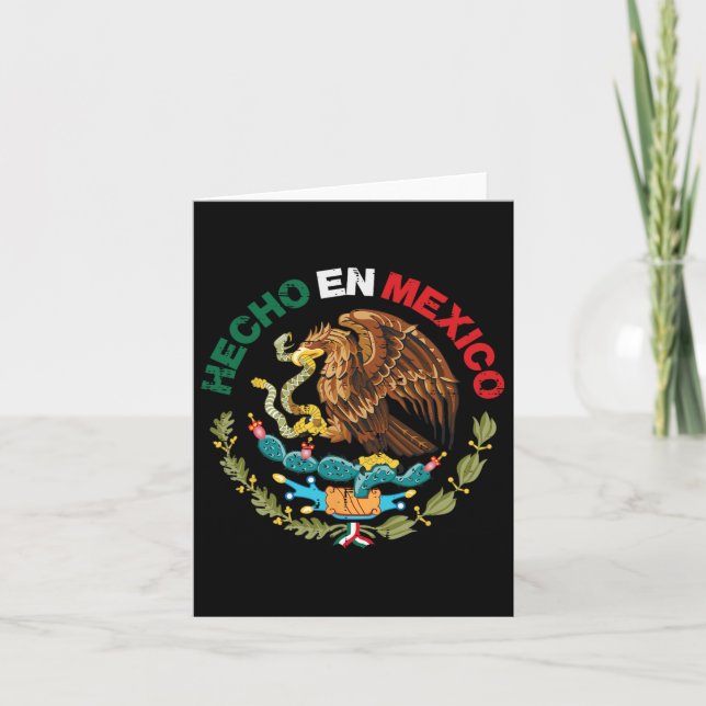 Tarjeta En México águila Día de la Independencia Mexicana  (Anverso)