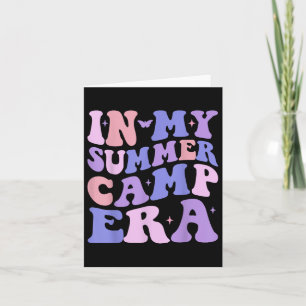 Tarjeta En mi campamento de verano, campi de vacaciones de