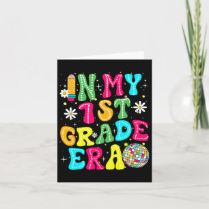 Tarjeta En Mi Época De 1er Grado Chica De Vuelta Al Colegi