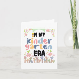 Tarjeta En Mi Época De Jardín De Infantes Niño De Kinder M