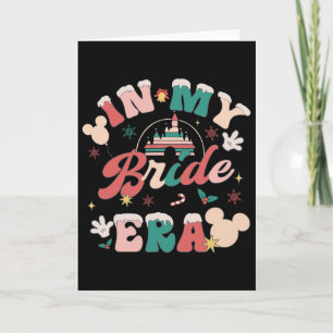 Tarjeta En Mi Época de Novia Vintage Groovy Navidad Mujere