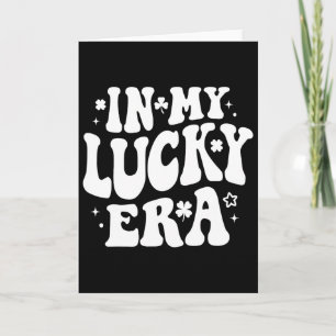 Tarjeta En Mi Era Afortunada Groovy Día de San Patricios T