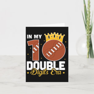 Tarjeta En mi era de 10 dobles dígitos Fútbol cumpleaños 1