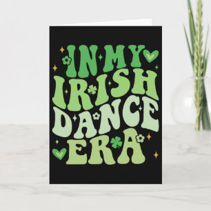 Tarjeta En Mi Era de Baile Irlandés Groovy Bailarín de Tré