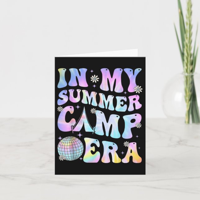 Tarjeta En Mi Era De Campamento De Verano Camping Tye El Ú (Anverso)