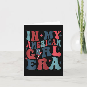Tarjeta En Mi Era De Chica Americana Retro 4 De Julio Cuar