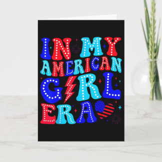 Tarjeta En Mi Era De Chica Americana Retro 4 De Julio Cuar